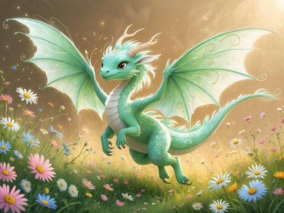 Liora the Meadow Glider - Canvas Wall Art Print