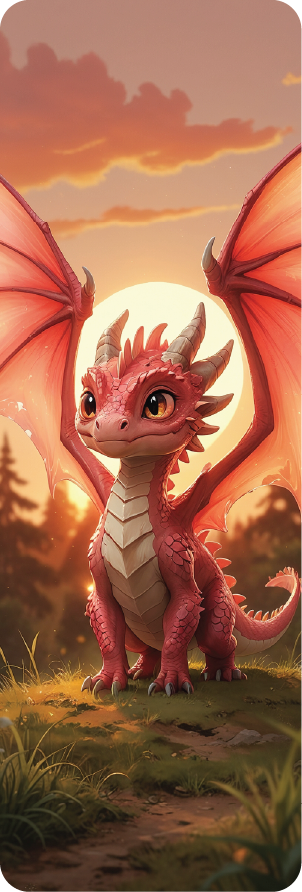 The Evening Glow Dragon bookmark