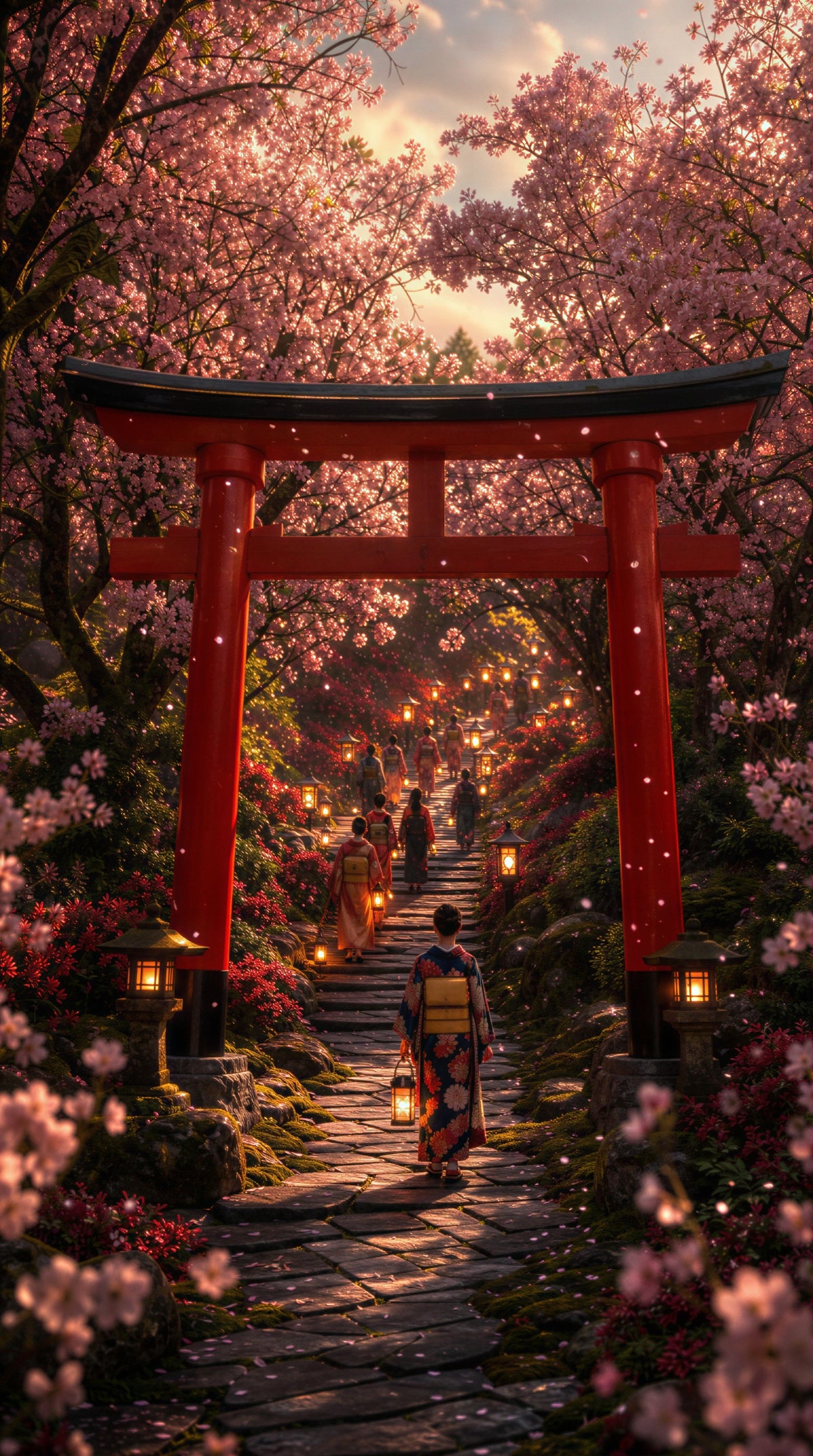 Through the Blossom Gate - Canvas Wall Art Print